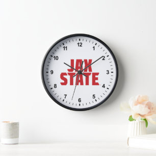 Horloge Université d'État de Jacksonville JAX STATE Rouge