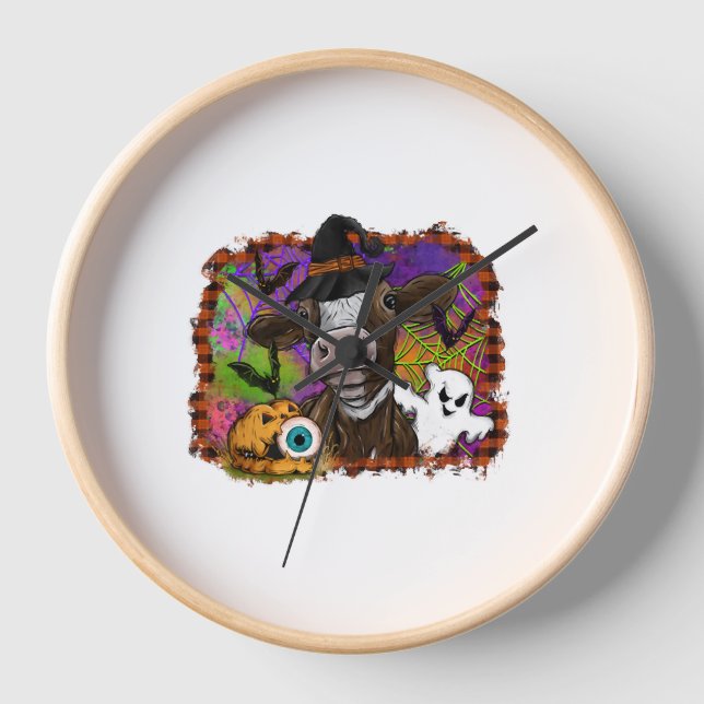 Horloge Vache d'Halloween (Recto)