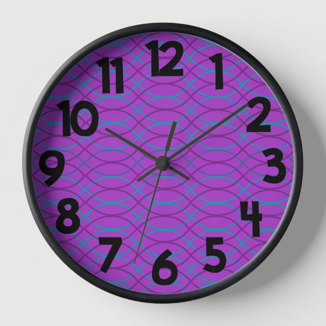 Horloge Vagues violettes (Recto)