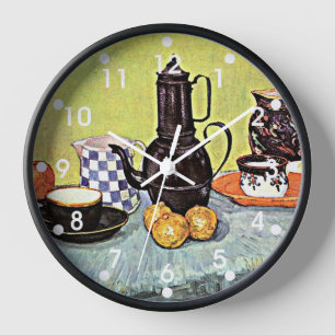 Horloge Van Gogh : Silence Life with Blue Enamel Coffee