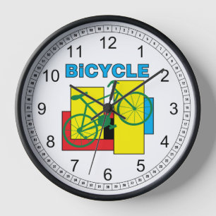 Horloge Vélo bloc couleur