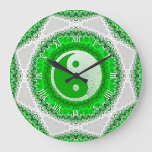 Horloge verte de décor de maison de FengShui de