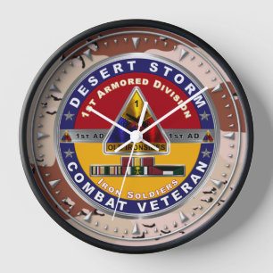 Horloge Vétéran de la 1re division blindée Storm Desert 