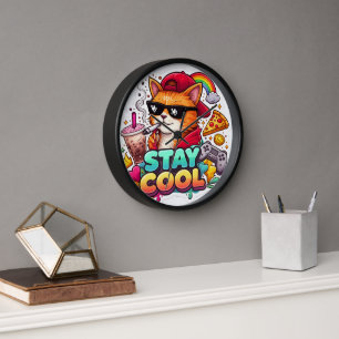 Horloge Vibes Cool – Mode Streetwear pour Chat Décontracté