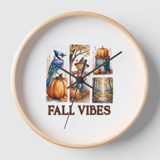 Horloge Vibes d'automne Vibes d'automne