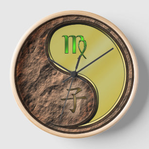Horloge Vierge & Rat Métallique