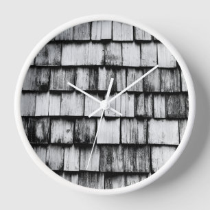 Horloge Vieux Mur en Bois