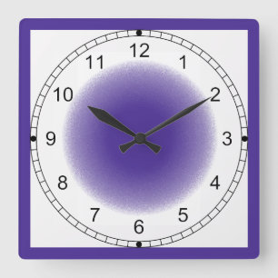 Horloge - Vignette violette avec cadre