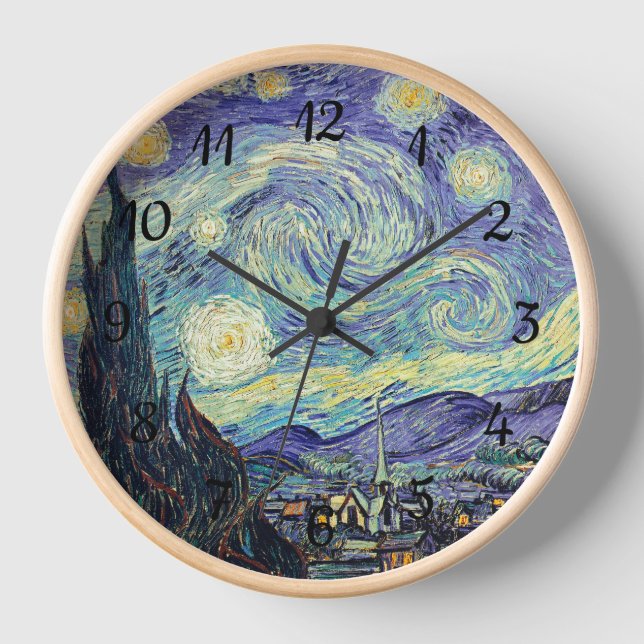 Horloge Vincent Van Gogh/ La Nuit étoilée (Recto)