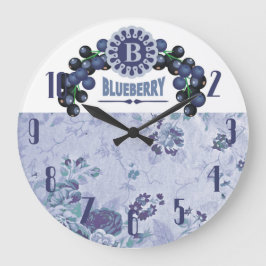 Horloge vintage de cuisine de fruit de myrtilles