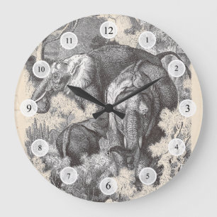 Horloge vintage d'éléphants