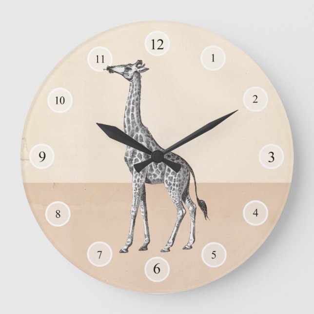 Horloge vintage en girafe (Recto)