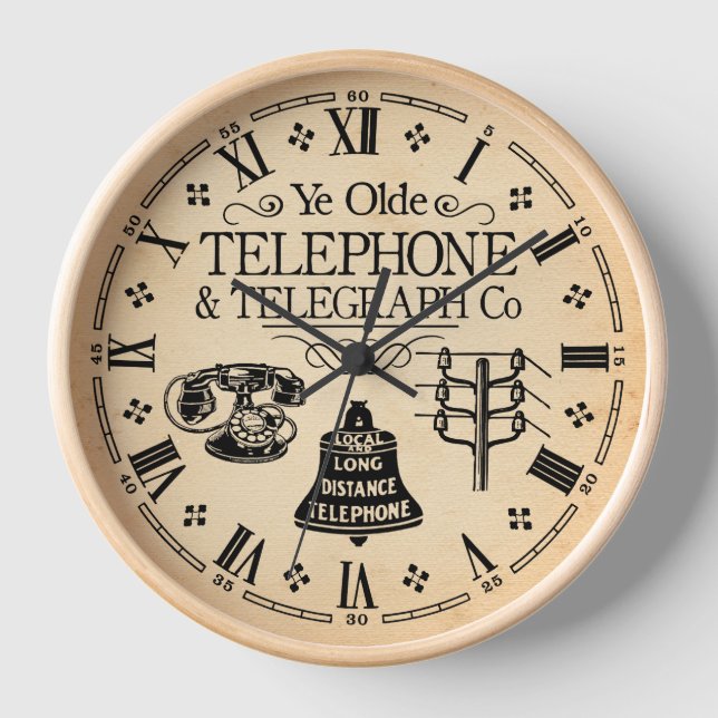 Horloge Vintage Telephone (Recto)