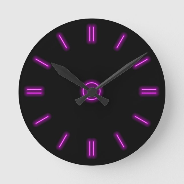Horloge violette néon (Recto)