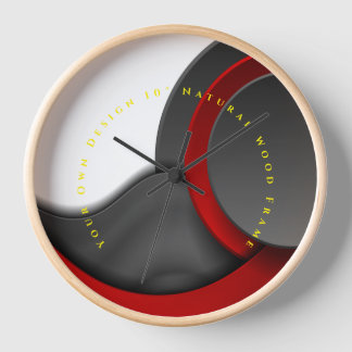 Horloge Votre propre création Cadre en bois naturel 10"
