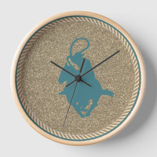Horloge Western Rodeo Cowboy Cowgirl Roping
