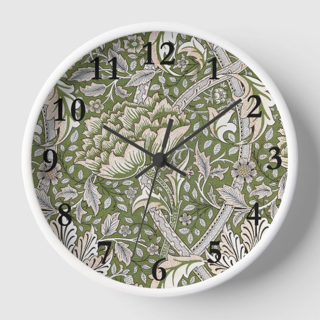 Horloge William Morris Windrush fleurs florales classique (Recto)