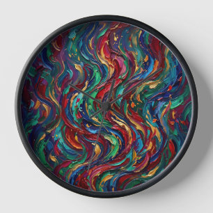 Horloges Artistiques à l'Huile sur Ton de Bijou de