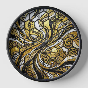 Horloges Artistiques en Nid d'Abeille Abstrait et