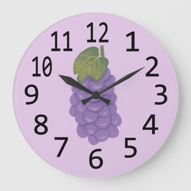 Horloges d'art fruitier aux raisins violets (Recto)
