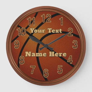 Horloges de basketball personnalisées, votre nom e