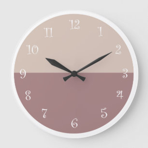 Horloges de cuisine en crème de mauve-taupe