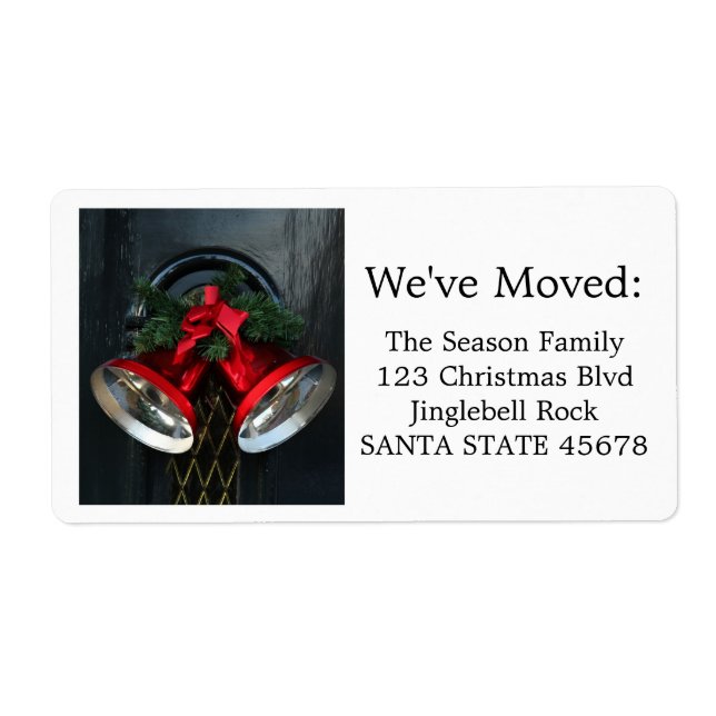 Horloges de Noël sur étiquette de porte (Devant)