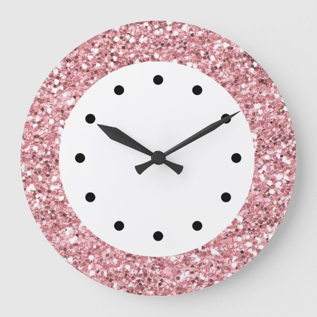 Horloges de Parties scintillant rose (Recto)