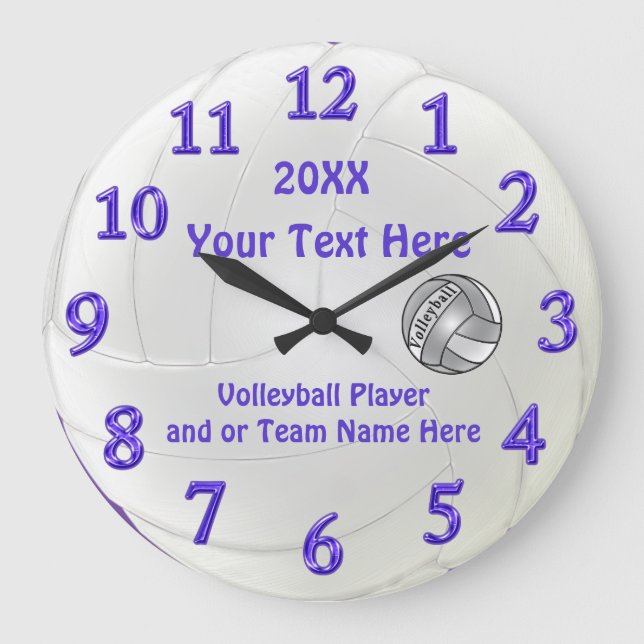 Horloges de volley-ball personnalisées avec 3 boît (Recto)