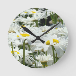 Horloges Décoratives Été Fleurs de Marguerite Blan