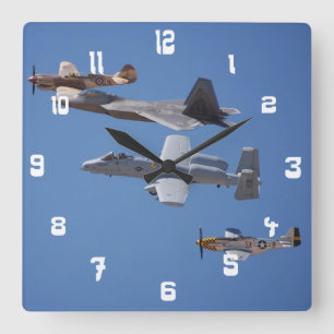 Horloges d'image d'avions/jets de l'Armée de l'Ai