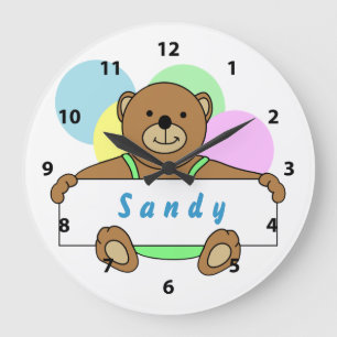 Horloges d'ours en peluche personnalisées