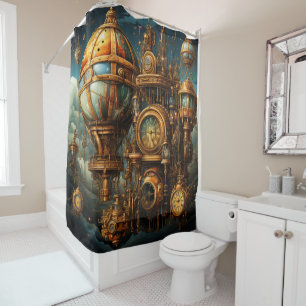 Horloges en vapeur rideau de douche