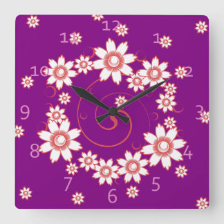 Horloges Fleurs Roses