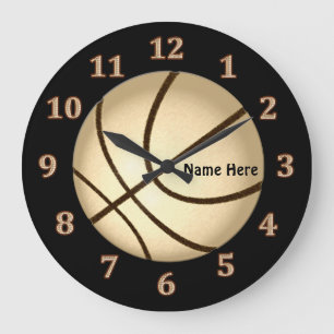 Horloges murales de basket-ball personnalisées en 
