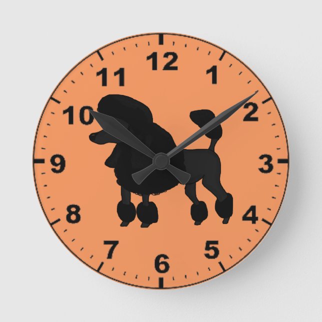 Horloges murales de conception de caniche (Recto)