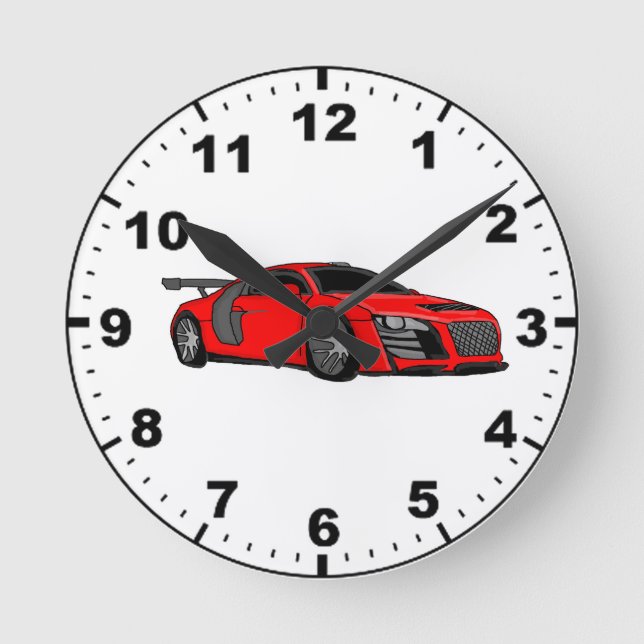 Horloges murales design voiture de course cool (Recto)