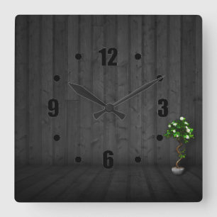 Horloges murales en bois noires élégantes de car