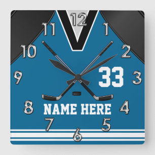 Horloges murales faites sur commande d'hockey
