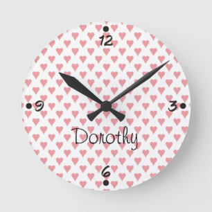 Horloges murales Girly nommées personnalisées pa