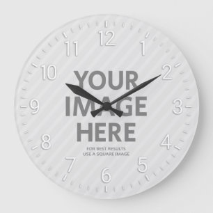 Horloges murales personnalisées Big Round Photo pe