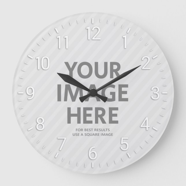 Horloges murales personnalisées Big Round Photo pe (Recto)