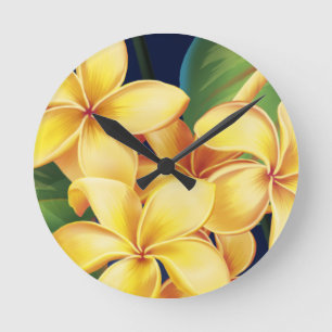 Horloges murales tropicales de Plumeria de paradis