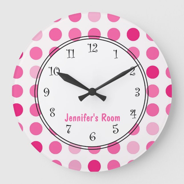 Horloges Personnalisées Fille Rose (Recto)