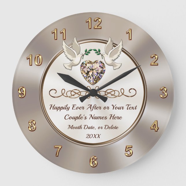 Horloges personnalisées pour Mariages, Mariage ÉTO (Recto)