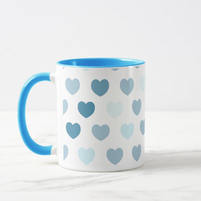 Hörmuster in Blau, Tasse (Links)