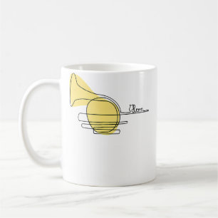Horn Einzeiliger Musiker Symphonieorchester Franzö Kaffeetasse