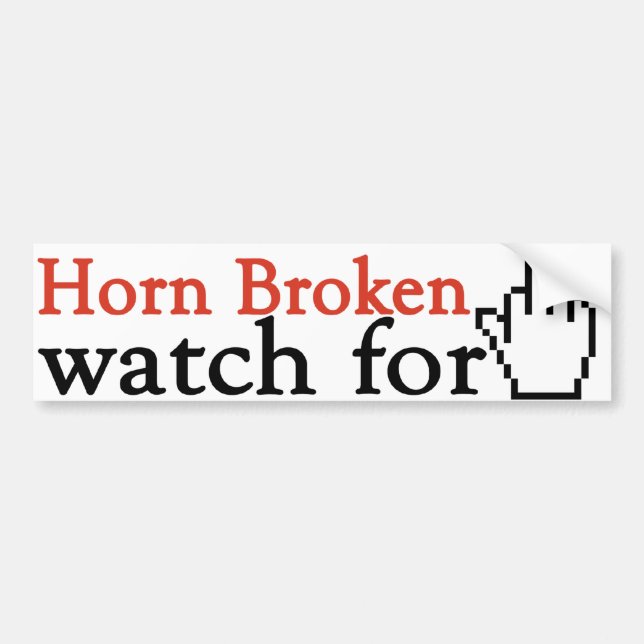 Horn gebrochene Armbanduhr für Finger Autoaufkleber (Vorne)