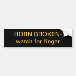 Horn gebrochene Uhr für Finger-Autoaufkleber Autoaufkleber