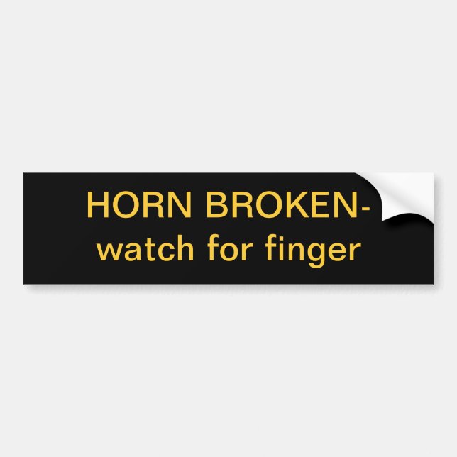 Horn gebrochene Uhr für Finger-Autoaufkleber Autoaufkleber (Vorne)